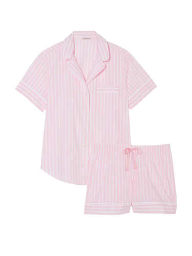 Піжама Cotton Short Pajama Set Pink Stripes від Victoria's Secret