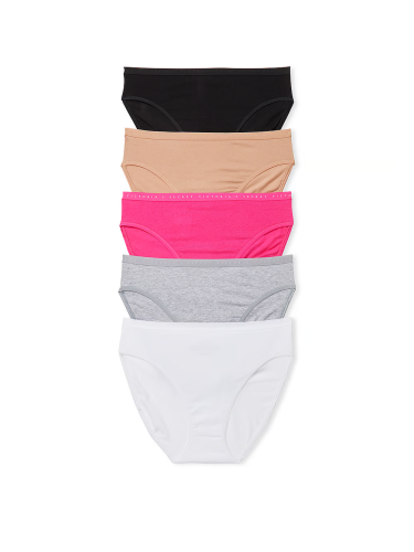 Набір трусиків Victoria's Secret 5-Pack Stretch Cotton High-Leg Brief Panties Mix