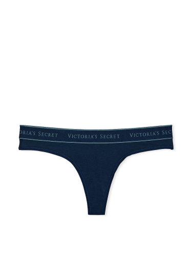 Трусики Logo Cotton Thong Panty Noir Navy