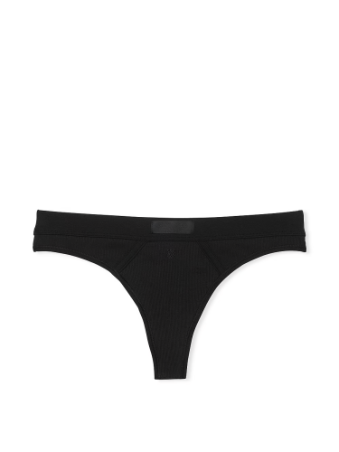 Трусики Logo Cotton Thong Panty Cotton Rib Black