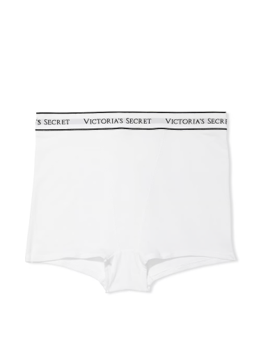 Трусики Logo Cotton High-Waist Boyshort Panty White