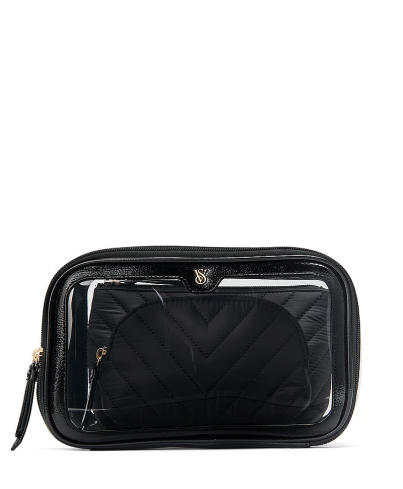 Косметичка 3 в 1 Beauty Bag Trio Black V-Quilt