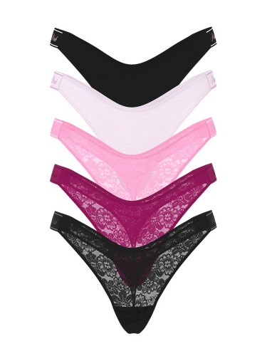 Набір трусиків 5-Pack Lace-Up Logo Thong PantiesFashion Pack N