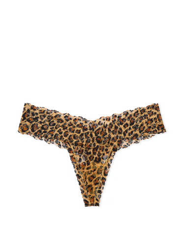 Трусики The Lace Thong Panty Safari Gold Leopard