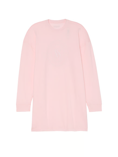 Нічна сорочка Cotton Long-Sleeve Pocket Sleep Tee Angel Pink