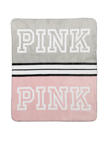 Плед Cozy Logo Blanket Grey Pink