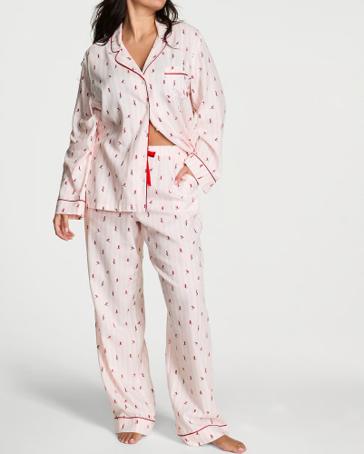 Піжама Flannel Long Pajama Set Pretty Blossom/Coconut White Vs Skiers