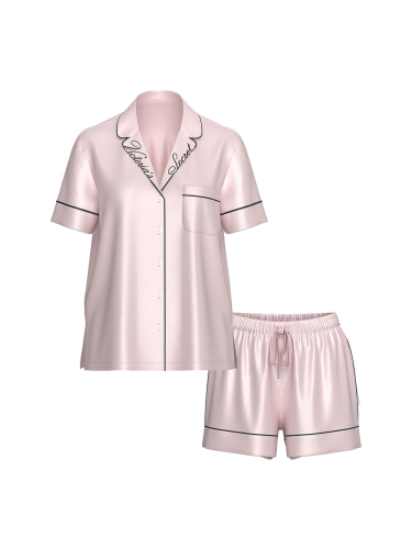 Піжама сатинова Glazed Satin Short Pajama Set Angel Pink W