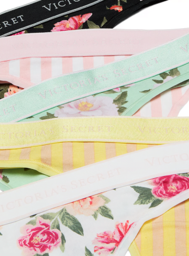 Набір трусиків 5-Pack Logo Cotton Thong Panties Flowers