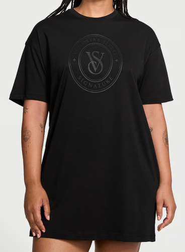 Нічна сорочка Oversize Cotton Sleep Tee Black