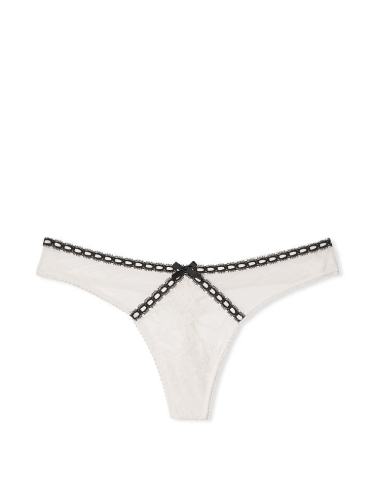 Трусики Heritage Ribbon Slot Thong Panty White