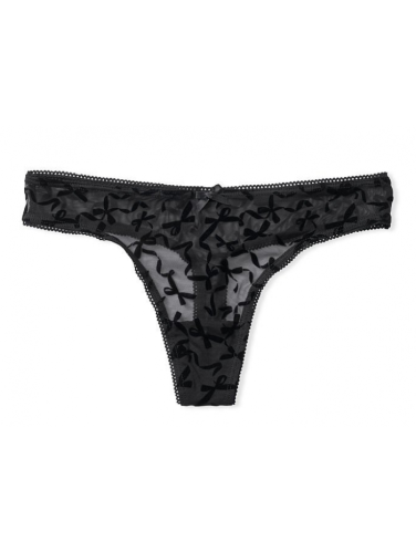 Трусики Logo Mesh Thong Panty Black