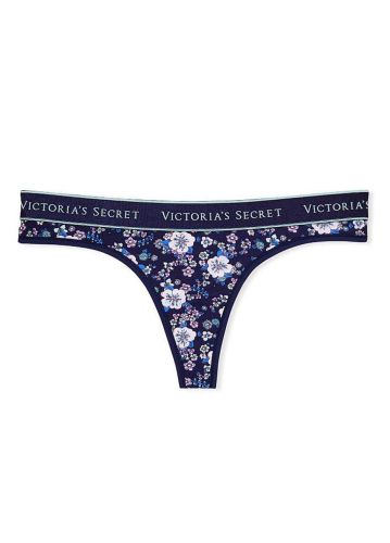 Трусики Logo Cotton Thong Panty Blue Flowers