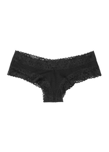 Трусики Lace Waist Cotton Cheeky Black