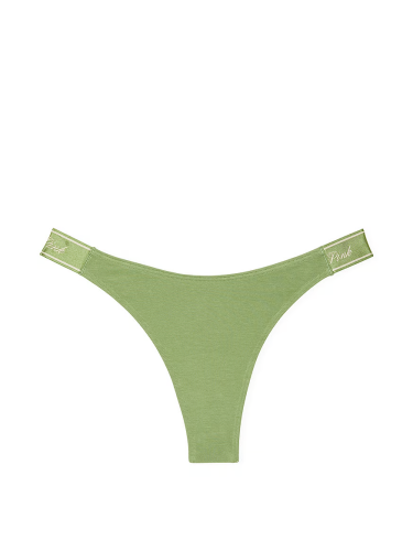 Трусики Cotton High-Leg Thong Panty Green