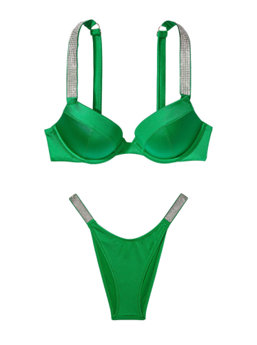 Купальник Victoria's Secret Swim Shine Strap Sexy Tee Push-Up Green