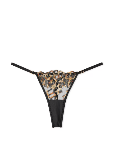 Трусики Very Sexy Leopard Embroidery Adjustable Thong Panty