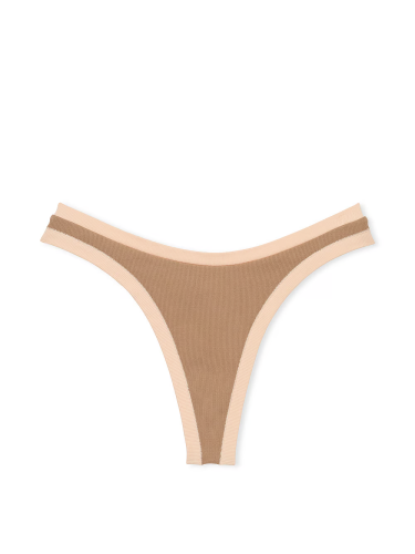 Трусики Seamless High-Leg Thong Panty PINK Cocoa Latte