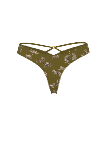 Трусики Strappy-Back Charm High-Leg Thong Panty Tigers