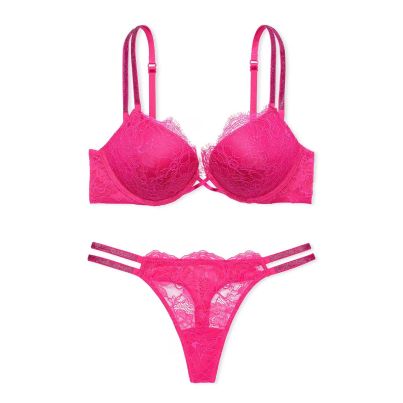 Комплект Very Sexy Bombshell Add-2-cups Shine Strap Lace Push-up Bra Pink