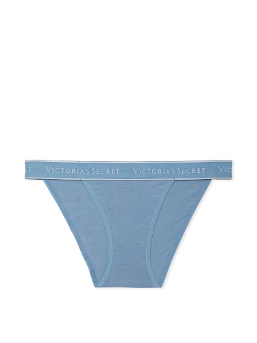 Трусики Logo Cotton Tanga Panty Faded Denim