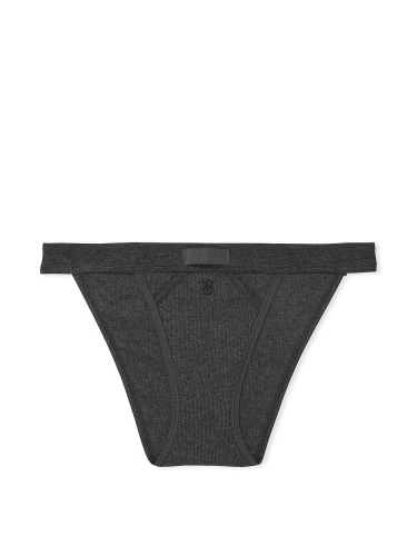 Трусики Logo Cotton Tanga Panty Charcoal Grey