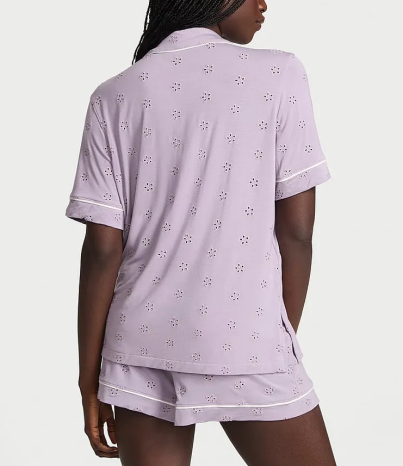 Піжама Modal Soft Eyelet Short Pajama Set Purple