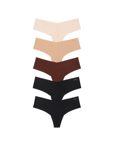 Набір трусиків 5-Pack No-Show Thong Panty Nude Basics