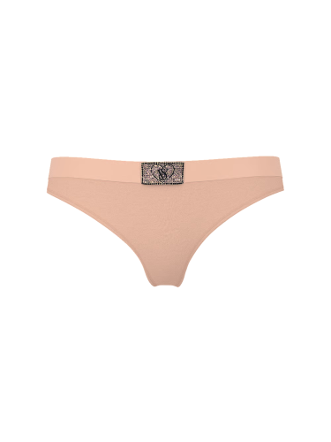 Трусики Logo Cotton Heart Shine Patch Thong Panty Pink Gin