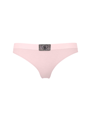 Трусики Logo Cotton Heart Shine Patch Thong Panty Bermuda Pink