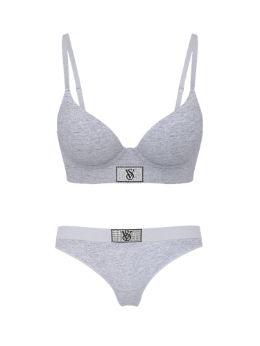 Комплект білизни Perfect Shape Shine Patch Push-Up Bra Grey