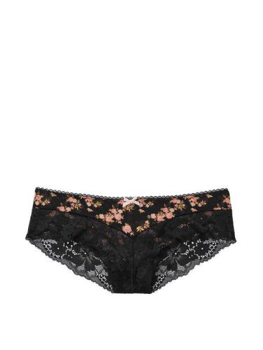 Трусики Body by Victoria Hiphugger Lace Black Flowers