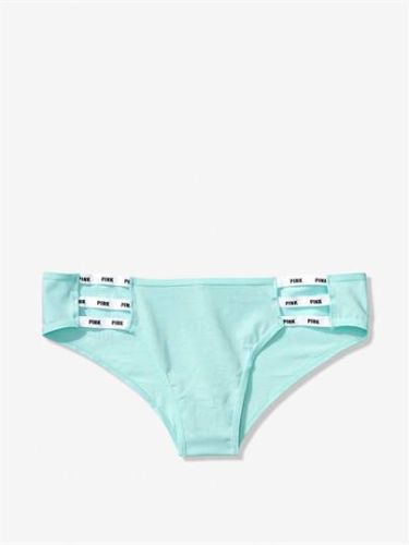 Трусики PINK Mini Logo Strappy Cheekster Panty Blue