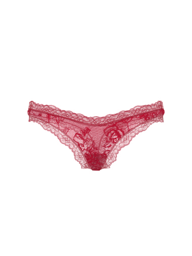 Трусики Very Sexy Rose Lace High-Leg Thong Panty Red Lacquer