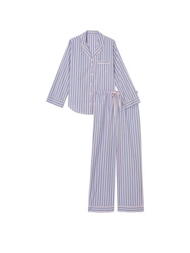 Піжама Cotton Long Pajama Pink Blue Stripe