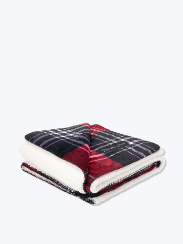 Плед VS Sherpa Red Plaid Cozy Plush Blanket