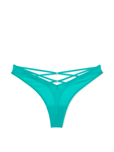 Трусики Strappy Back High-Leg Thong Panty Aqua Sea