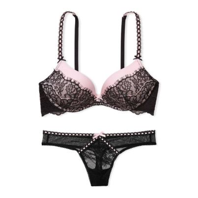 Комплект білизни Dream Angel Wireless Bra Pink Black