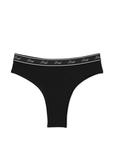 Трусики Victoria's Secret Pink Logo Cotton Brazilian Panty Black