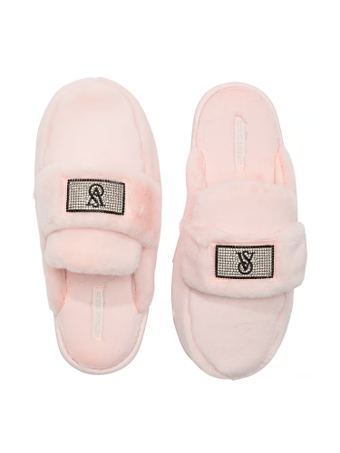 Домашні тапочки Closed Toe Faux Fur Slipper Pink Bling