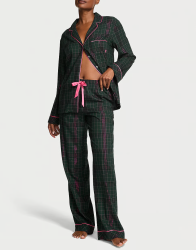 Піжама Flannel Long Pajama Set Clover Green