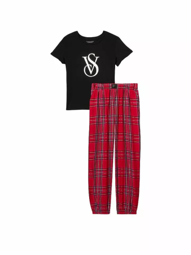 Піжама Flannel Jogger Tee-Jama Set Red Plaid