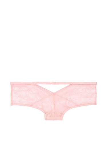 Трусики Very Sexy Sheer Mesh & Lace Cutout Cheeky Panty Light Pink