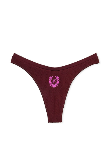 Трусики Seamless High-Leg Thong Panty PINK Bordo