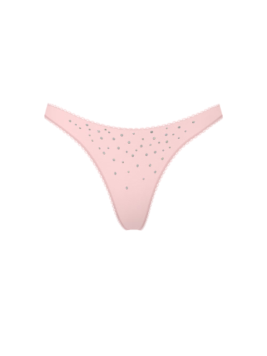 Трусики Stretch Cotton Scatter Shine High-Leg Scoop Thong Panty Pink