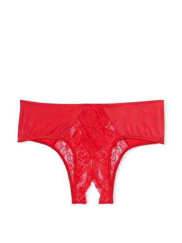 Трусики Lace-Trim Cheeky Panty Red Victoria's Secret