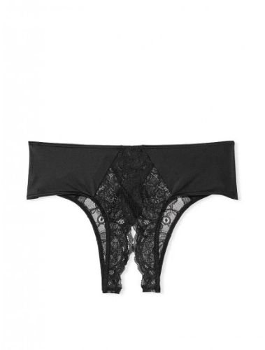 Трусики Lace-Trim Cheeky Panty Black Victoria's Secret