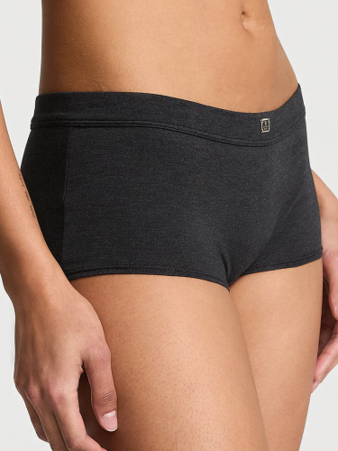 Трусики Logo Cotton Boyshort Panty Heather Black