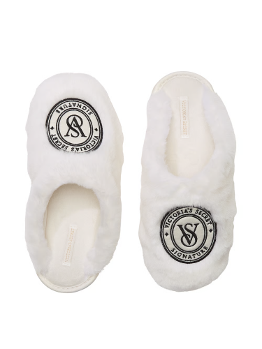 Домашні тапочки Closed Toe Faux Fur Slipper White