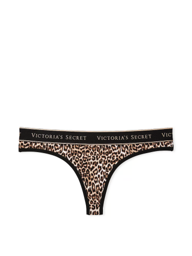 Трусики Victoria's Secret Logo Cotton Thong Panty Leo